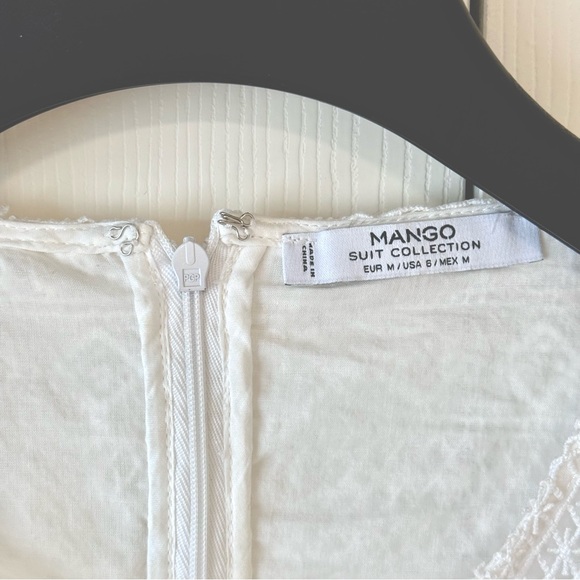 MANGO Elegant White Lace Dress - Picture 8 of 15